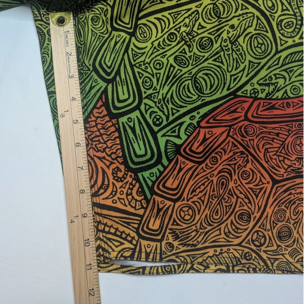 Pelagic Sharkskin Dorado Board Shorts Mens 32 Green Yellow Mahi Fishing